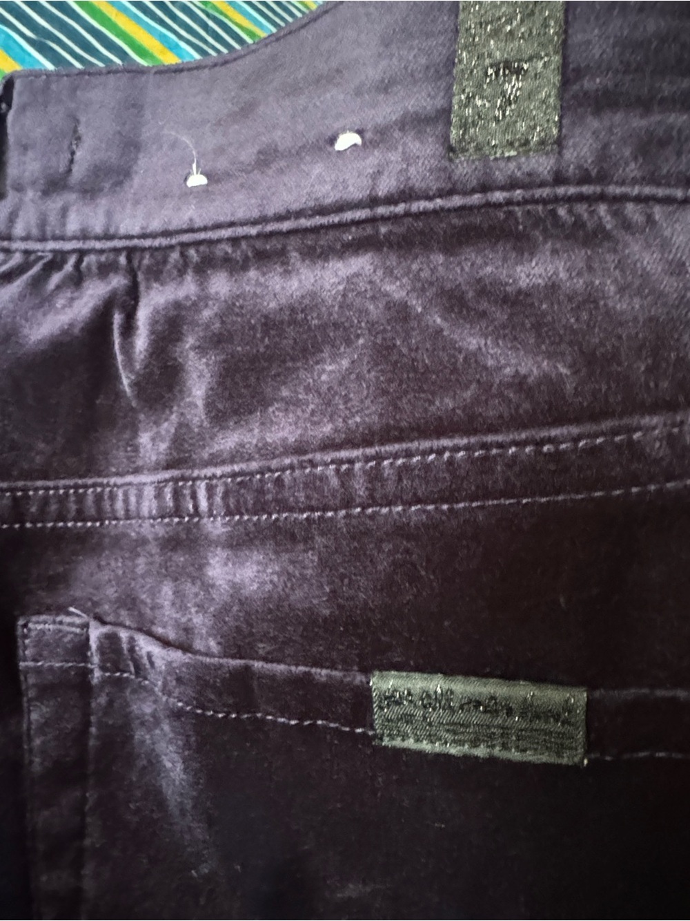Plum Purple Velvet-Look High Waist Pants
